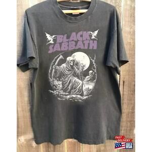 80S Black Sabbath Band Tee Heavy Metal Shirt Tshirt Classic